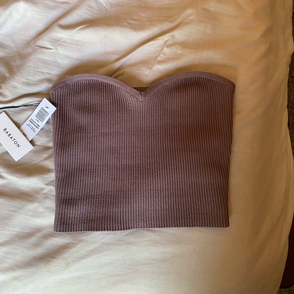 Aritzia Babaton Sculpt Knit Sweetheart Tube Top XS